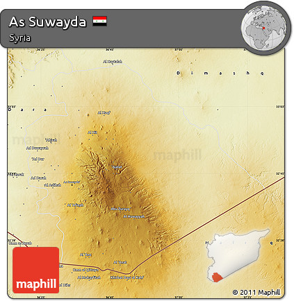 Physical Map of As Suwayda