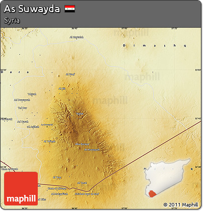 Physical Map of As Suwayda