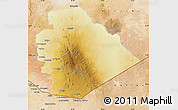 Physical Map of As Suwayda, satellite outside