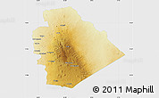 Physical Map of As Suwayda, single color outside