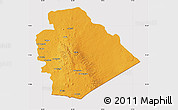 Political Map of As Suwayda, cropped outside