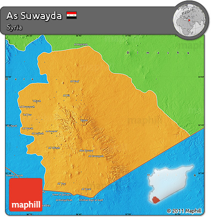 Political Map of As Suwayda