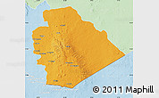 Political Map of As Suwayda, lighten