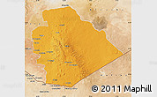 Political Map of As Suwayda, satellite outside