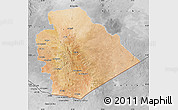 Satellite Map of As Suwayda, desaturated