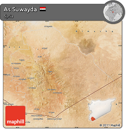 Satellite Map of As Suwayda