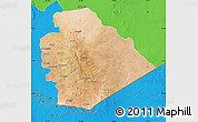 Satellite Map of As Suwayda, political outside