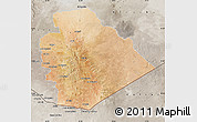 Satellite Map of As Suwayda, semi-desaturated