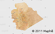 Satellite Map of As Suwayda, single color outside