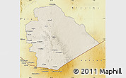 Shaded Relief Map of As Suwayda, physical outside