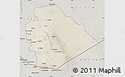 Shaded Relief Map of As Suwayda, semi-desaturated