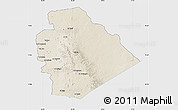 Shaded Relief Map of As Suwayda, single color outside