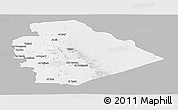 Gray Panoramic Map of As Suwayda, single color outside