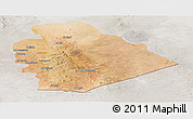 Satellite Panoramic Map of As Suwayda, lighten, semi-desaturated
