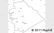 Blank Simple Map of As Suwayda, cropped outside