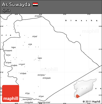 Blank Simple Map of As Suwayda