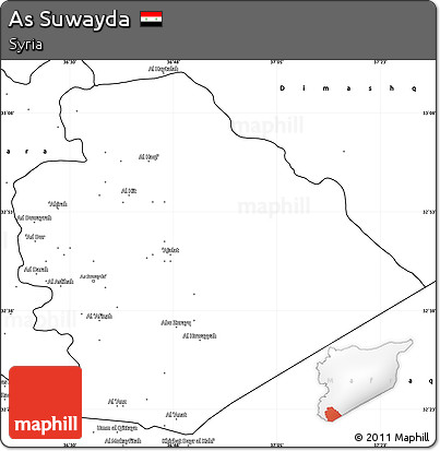 Blank Simple Map of As Suwayda