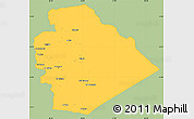 Savanna Style Simple Map of As Suwayda, single color outside