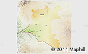 Physical 3D Map of Dara, lighten