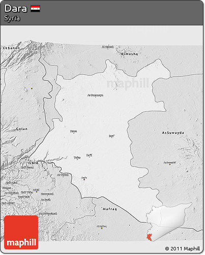 Silver Style 3D Map of Dara