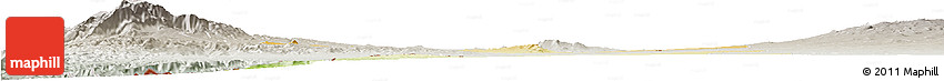 Physical Horizon Map of Dara, lighten, semi-desaturated