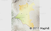 Physical Map of Dara, lighten, semi-desaturated