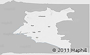 Gray Panoramic Map of Dara, single color outside