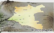 Physical Panoramic Map of Dara, darken, semi-desaturated