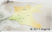 Physical Panoramic Map of Dara, lighten, semi-desaturated