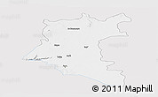 Silver Style Panoramic Map of Dara, single color outside