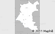 Gray Simple Map of Dara, single color outside
