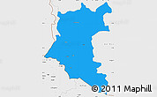 Political Simple Map of Dara, single color outside, borders and labels