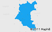 Political Simple Map of Dara, single color outside