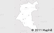 Silver Style Simple Map of Dara, cropped outside