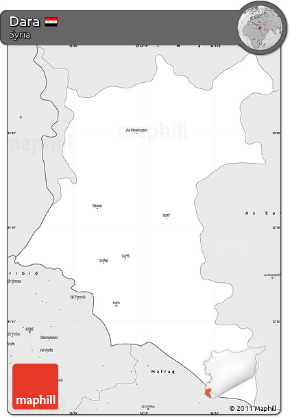 Silver Style Simple Map of Dara