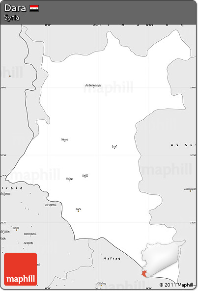 Silver Style Simple Map of Dara