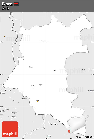Silver Style Simple Map of Dara