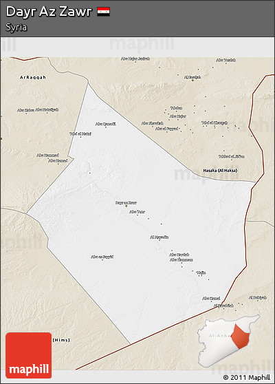 Classic Style 3D Map of Dayr Az Zawr