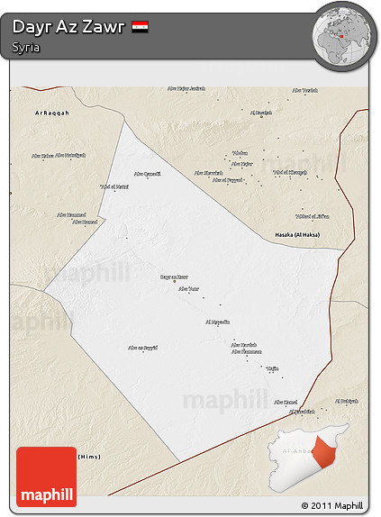 Classic Style 3D Map of Dayr Az Zawr
