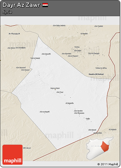 Classic Style 3D Map of Dayr Az Zawr