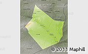 Physical 3D Map of Dayr Az Zawr, darken, semi-desaturated