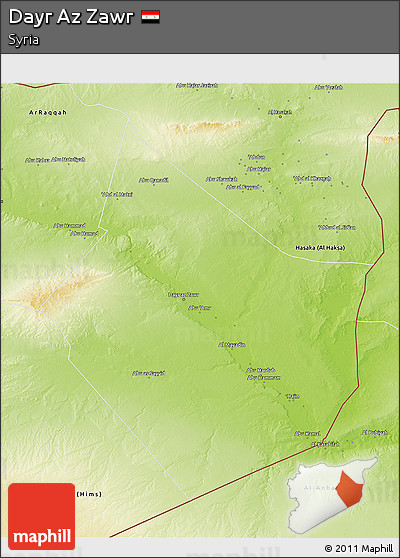 Physical 3D Map of Dayr Az Zawr