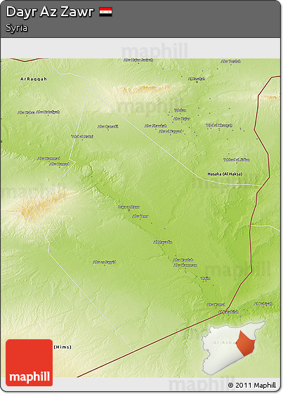 Physical 3D Map of Dayr Az Zawr