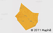Political 3D Map of Dayr Az Zawr, cropped outside