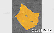 Political 3D Map of Dayr Az Zawr, darken, desaturated