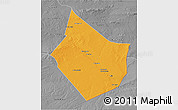 Political 3D Map of Dayr Az Zawr, desaturated