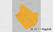 Political 3D Map of Dayr Az Zawr, lighten, desaturated