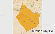 Political 3D Map of Dayr Az Zawr, satellite outside