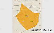 Political 3D Map of Dayr Az Zawr, shaded relief outside