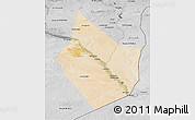 Satellite 3D Map of Dayr Az Zawr, desaturated